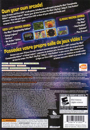 
Namco Museum: Virtual Arcade | Xbox 360 | back cover | Region: North America | source-country=Canada,United States | Data by MobyGames.com