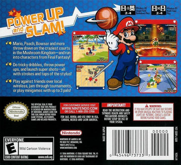 Mario Hoops 3 on 3 | Nintendo DS | back cover | region=North America | source-country=Canada,Mexico,Other,United States | zypher-v2 | moby-4431f03cda55 | Data by MobyGames.com