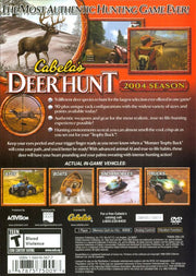 
Cabela's Deer Hunt: 2004 Season | PlayStation 2 | back cover | Region: North America | source-country=Canada,United States | Data by MobyGames.com