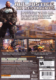 
Crackdown | Xbox 360 | back cover | Region: North America | source-country=United States | Data by MobyGames.com