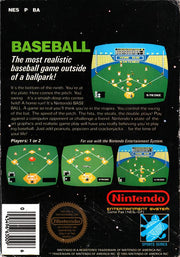 
Baseball | NES | back cover | Data by MobyGames.com
