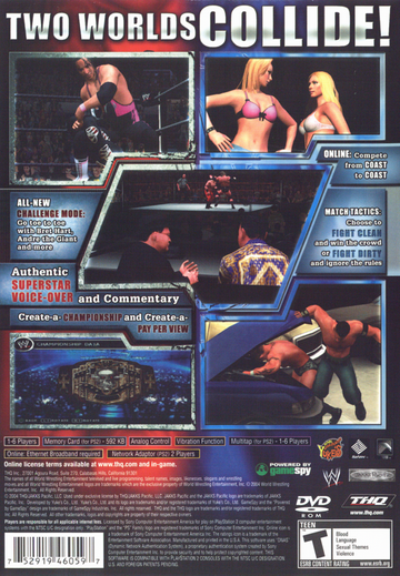 WWE Smackdown vs. Raw | PlayStation 2 | back cover | region=North America | source-country=United States | zypher-v2 | moby-fba285fb6baa | Data by MobyGames.com