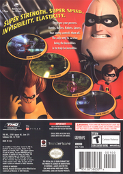 The Incredibles | GameCube | back cover | region=North America | source-country=United States | zypher-v2 | moby-cf588f2f89eb | Data by MobyGames.com