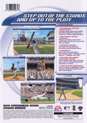 
Triple Play Baseball | PlayStation 2 | back cover | Data by MobyGames.com
