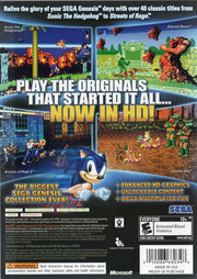 Sonic's Ultimate Genesis Collection | Xbox 360 | back cover | region=North America | source-country=United States | zypher-v2 | moby-791ec1780639 | Data by MobyGames.com