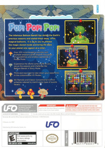 Balloon Pop | Wii | back cover | region=North America | source-country=United States | zypher-v2 | moby-40784a1c5bad | Data by MobyGames.com