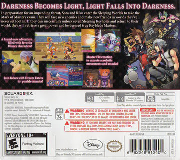 
Kingdom Hearts 3D: Dream Drop Distance | Nintendo 3DS | back cover | Data by MobyGames.com