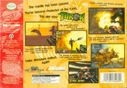 
Turok: Dinosaur Hunter | Nintendo 64 | back cover | Data by MobyGames.com