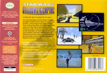 
Star Wars: Shadows Of The Empire | Nintendo 64 | back cover | Data by MobyGames.com