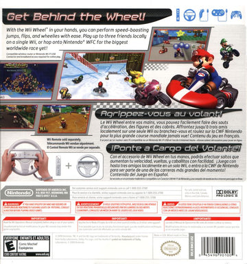 Mario Kart Wii | Wii | back cover | region=North America | source-country=Canada,Mexico,United States | zypher-v2 | moby-2b465e4813ba | Data by MobyGames.com