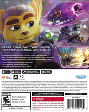 Ratchet & Clank: Rift Apart | PlayStation 5 | back cover | region=North America | source-country=United States | zypher-v2 | moby-a1db826fec7a | Data by MobyGames.com