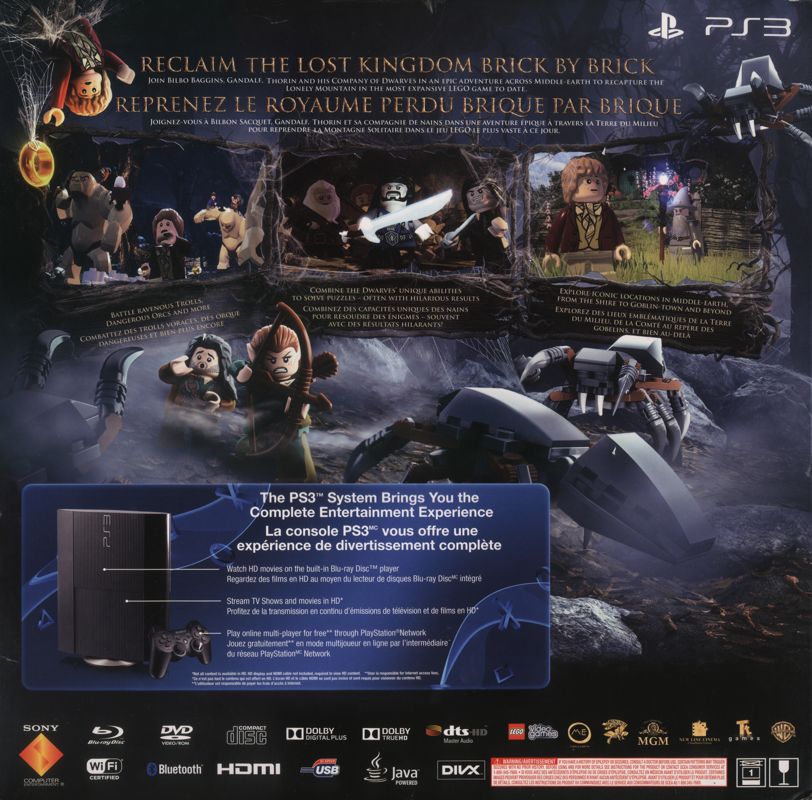 LEGO The Hobbit | PlayStation 3 | back cover | region=North America | source-country=Canada | zypher-v2 | moby-605fe7f2439f | Data by MobyGames.com