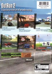 OutRun 2 | Xbox | back cover | region=North America | source-country=United States | zypher-v2 | moby-61db165f7a21 | Data by MobyGames.com