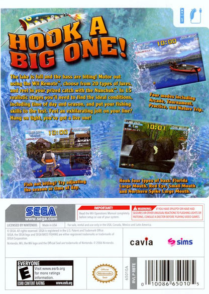 
SEGA Bass Fishing | Wii | back cover | Data by MobyGames.com