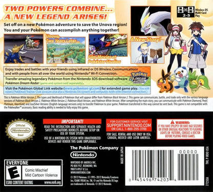 
Pokémon White Version 2 | Nintendo DS | back cover | Data by MobyGames.com