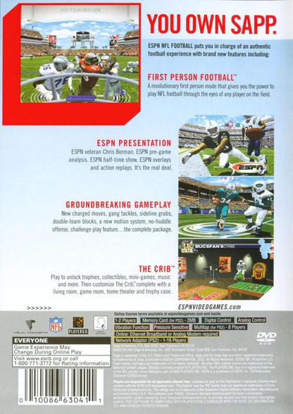 
ESPN NFL Football | PlayStation 2 | back cover | Data by MobyGames.com