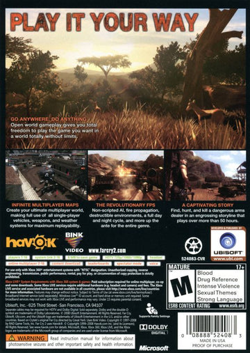 
Far Cry 2 | Xbox 360 | back cover | Data by MobyGames.com