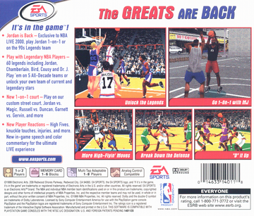 NBA Live 2000 | PlayStation | back cover | region=North America | source-country=United States | zypher-v2 | moby-50c47d23b280 | Data by MobyGames.com