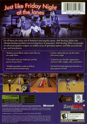 AMF Bowling 2004 | Xbox | back cover | region=North America | source-country=Canada,United States | zypher-v2 | moby-f59491ad8e4f | Data by MobyGames.com