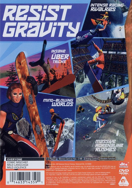 
SSX Tricky | PlayStation 2 | back cover | Region: North America | source-country=Canada,United States | Data by MobyGames.com