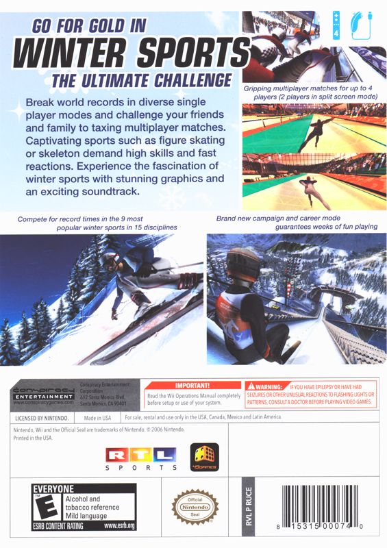 Winter Sports: The Ultimate Challenge | Wii | back cover | region=North America | source-country=Canada,Mexico,Other,United States | zypher-v2 | moby-e076dc825660 | Data by MobyGames.com