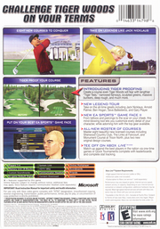 Tiger Woods PGA Tour 2005 | Xbox | back cover | region=North America | source-country=United States | zypher-v2 | moby-8aa837105e38 | Data by MobyGames.com