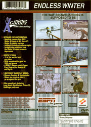 
ESPN Winter X Games Snowboarding | PlayStation 2 | back cover | Region: North America | source-country=United States | Data by MobyGames.com