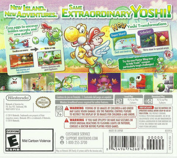 
Yoshi's New Island | Nintendo 3DS | back cover | Data by MobyGames.com