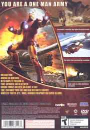 Iron Man | PlayStation 2 | back cover | region=North America | source-country=United States | zypher-v2 | moby-8e5e9566b32a | Data by MobyGames.com