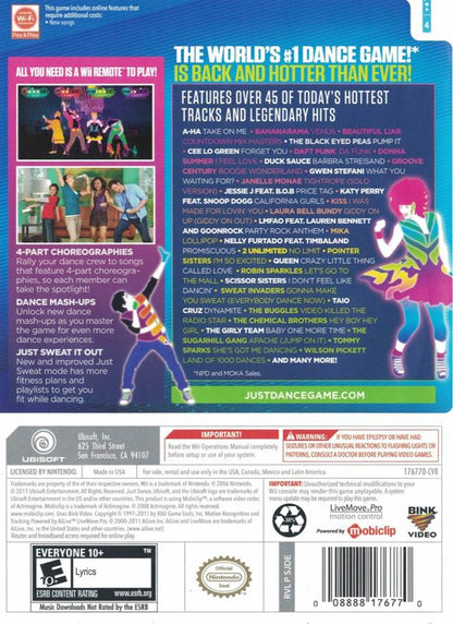 Just Dance 3 | Wii | back cover | region=North America | source-country=United States | zypher-v2 | moby-255a5a0ceb9b | Data by MobyGames.com