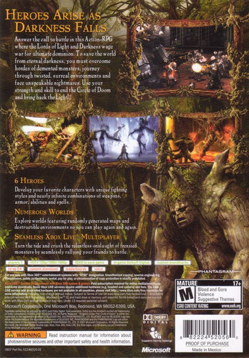 
Kingdom Under Fire: Circle of Doom | Xbox 360 | back cover | Data by MobyGames.com