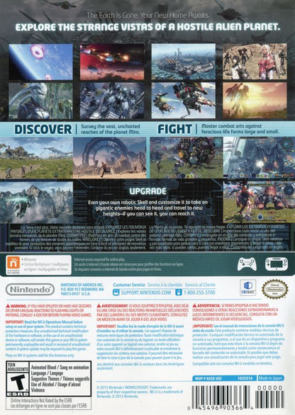 Xenoblade Chronicles X | Wii U | back cover | region=North America | source-country=Canada,United States | zypher-v2 | moby-22254a23aae6 | Data by MobyGames.com