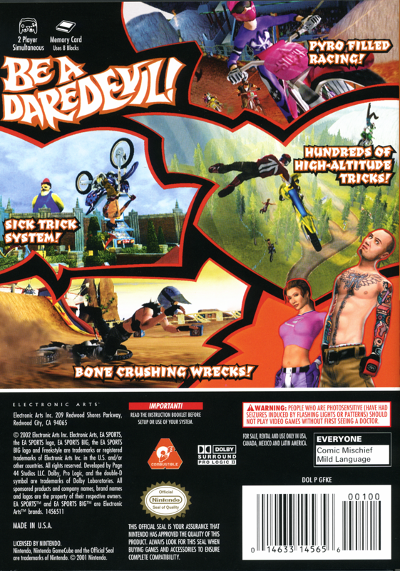
Freekstyle | GameCube | back cover | Data by MobyGames.com