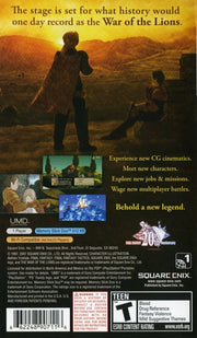 Final Fantasy Tactics: The War of the Lions | PSP | back cover | region=North America | source-country=United States | zypher-v2 | moby-924fb0fe9693 | Data by MobyGames.com