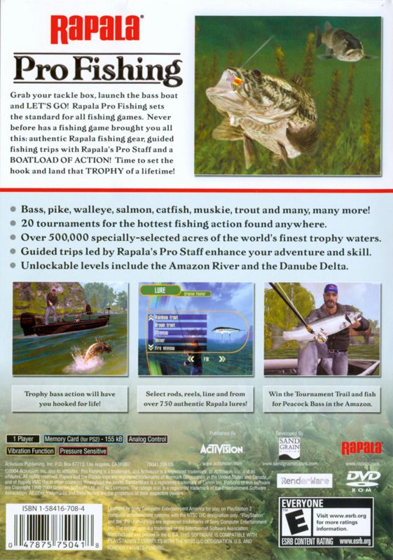Rapala Pro Fishing | PlayStation 2 | back cover | region=North America | source-country=Canada,United States | zypher-v2 | moby-69947edf5d14 | Data by MobyGames.com