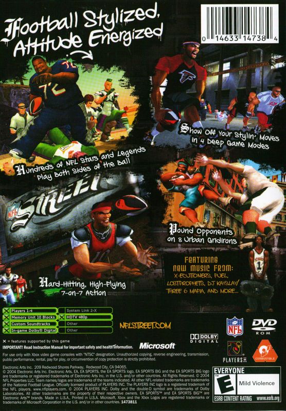 
NFL Street | Xbox | back cover | Data by MobyGames.com