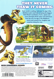 Ice Age 2: The Meltdown | PlayStation 2 | back cover | region=North America | source-country=United States | zypher-v2 | moby-753230c44126 | Data by MobyGames.com