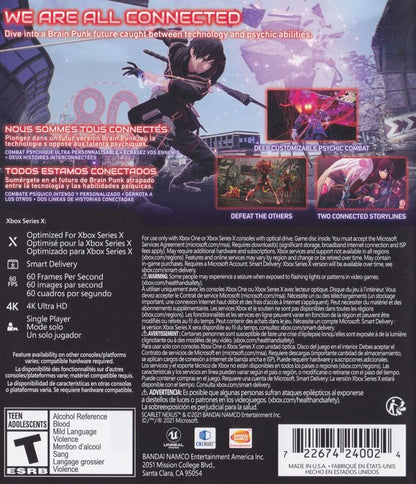 
Scarlet Nexus | Xbox Series | back cover | Data by MobyGames.com