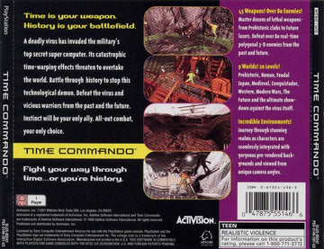 
Time Commando | PlayStation | back cover | Data by MobyGames.com