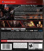 Fallout: New Vegas - Ultimate Edition | PlayStation 3 | back cover | region=North America | source-country=United States | zypher-v2 | moby-0759e91c2b65 | Data by MobyGames.com