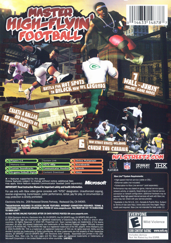 
NFL Street 2 | Xbox | back cover | Data by MobyGames.com