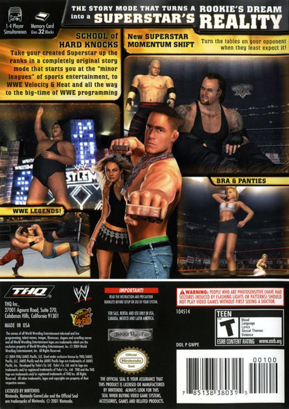 
WWE Day of Reckoning | GameCube | back cover | Region: North America | source-country=Canada,United States | Data by MobyGames.com