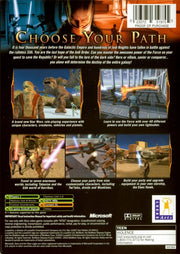 Star Wars: Knights of the Old Republic | Xbox | back cover | region=North America | source-country=Canada,United States | zypher-v2 | moby-963a148c0908 | Data by MobyGames.com