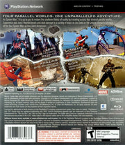 
Spider-Man: Shattered Dimensions | PlayStation 3 | back cover | Region: North America | source-country=United States | Data by MobyGames.com