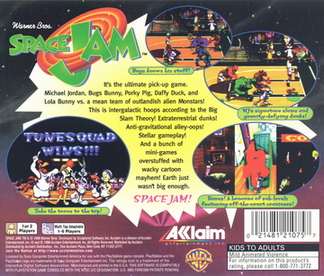 
Space Jam | PlayStation | back cover | Data by MobyGames.com