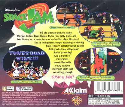 
Space Jam | PlayStation | back cover | Data by MobyGames.com