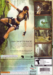 Lara Croft: Tomb Raider - Legend | Xbox 360 | back cover | region=North America | source-country=Canada,United States | zypher-v2 | moby-e8ee501a50ba | Data by MobyGames.com