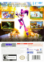 NiGHTS: Journey of Dreams | Wii | back cover | region=North America | source-country=Canada,Mexico,Other,United States | zypher-v2 | moby-9516627da262 | Data by MobyGames.com