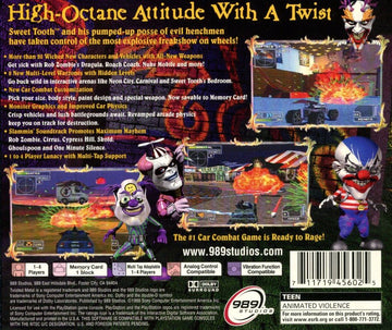 
Twisted Metal 4 | PlayStation | back cover | Region: North America | source-country=United States | Data by MobyGames.com