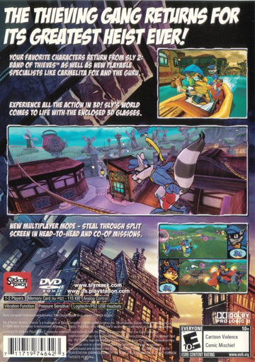 
Sly 3: Honor Among Thieves | PlayStation 2 | back cover | Data by MobyGames.com